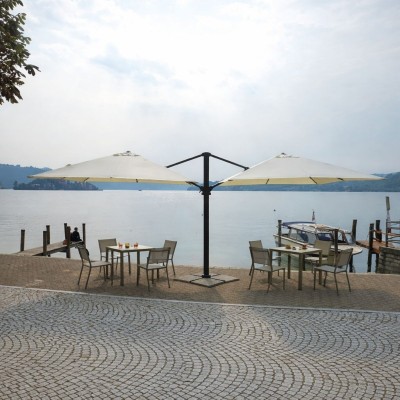 Ombrellone Doppio 3x3 Professionale in Alluminio