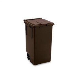 Bidone Conteniutore Max lt. 80 colorato fondo con ruote + coperchio c-reggisacco – GIGANPLAST