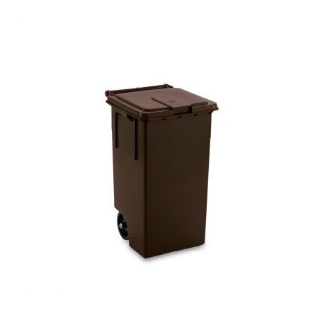 Bidone Conteniutore Max lt. 80 colorato fondo con ruote + coperchio c-reggisacco – GIGANPLAST