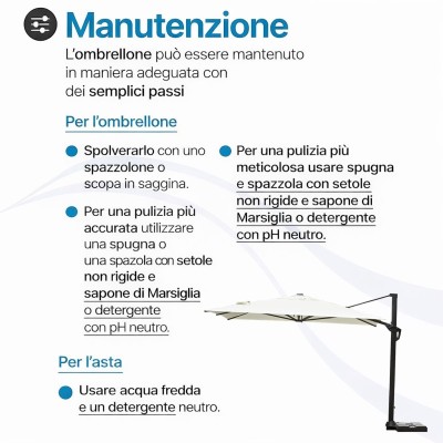 Ombrellone 3x3 in alluminio premium con maniglione rinforzato e stecche ammortizzate. Ideale per giardini, bar, ristoranti e hot