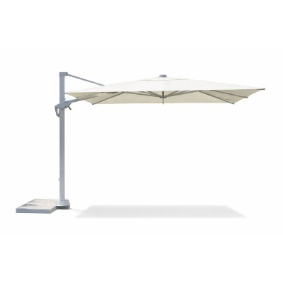 Ombrellone 3x3 in alluminio premium con maniglione rinforzato e stecche ammortizzate. Ideale per giardini, bar, ristoranti e hot