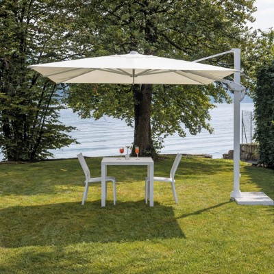 Ombrellone 3x3 in alluminio premium con maniglione rinforzato e stecche ammortizzate. Ideale per giardini, bar, ristoranti e hot