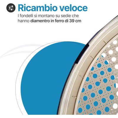 Ricambio Seduta Sedia Vienna 40 cm | Fondello Rotondo