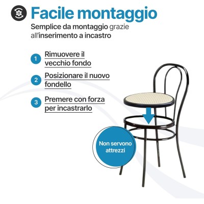Ricambio Seduta Sedia Vienna 40 cm | Fondello Rotondo