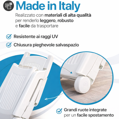 Lettino Cancun da giardino – Made in Italy