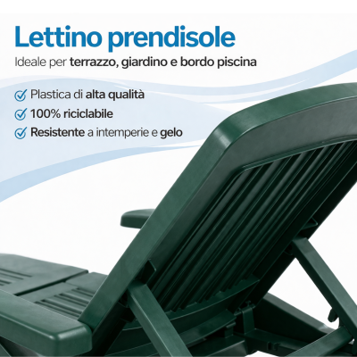 Lettino Cancun schienale reclinato posizione lettura