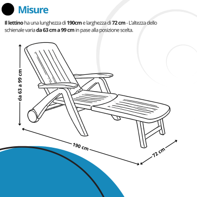 Lettino in Plastica da Giardino Cancun