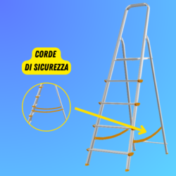 Scala in alluminio pieghevole 3 4 5 6 7 8 gradini