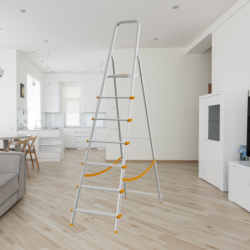 Scala in alluminio pieghevole 3 4 5 6 7 8 gradini