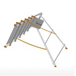 Scala in alluminio pieghevole 3 4 5 6 7 8 gradini