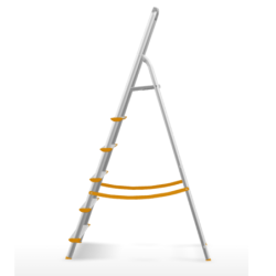 Scala in alluminio pieghevole 3 4 5 6 7 8 gradini