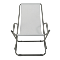 Sdraio da esterno in acciaio e tessuto traspirante, dondolino basculante, Swing, textilene , Tomaino