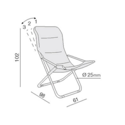 Sdraio da giardino canapone imbottita, Poltrona da casa, veranda cuscino imbottito – Floris – Tomaino