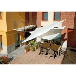 Vela ombreggiante triangolare 3,6mt x 3,6mt in poliestere 180gr ecrù – VE10 – Tomaino