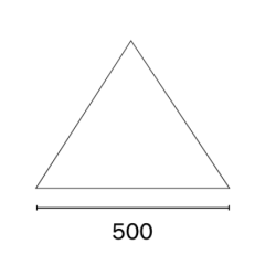 Vela ombreggiante triangolare 5x5x5mt in poliestere 180gr telo ombra – VE11 Tomaino