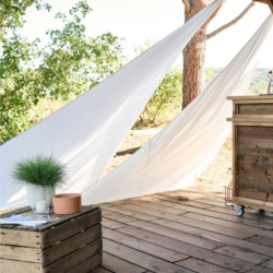 Vela ombreggiante triangolare 5x5x5mt in poliestere 180gr telo ombra – VE11 Tomaino