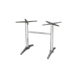 Basamento doppio per piano tavolo da bar  120×80 alluminio