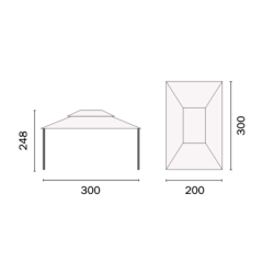 Gazebo 3×2 Da Giardino Ferro Fisso 363