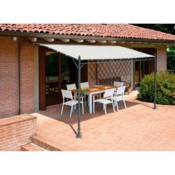 Pergola da giardino 3x4mt gazebo da parete rettangolare GAZ361