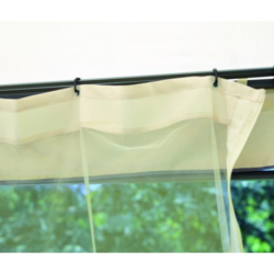 Gazebo in ferro quadrato 3×3, telo 210gr, kit tende e zanzariere, GAZ371 – Tomaino