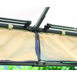 Gazebo in ferro quadrato 3×3, telo 210gr, kit tende e zanzariere, GAZ371 – Tomaino