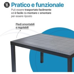 Tavolo da giardino in plastica Houston