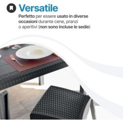 Tavolo da giardino in plastica Houston