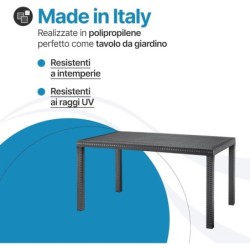 Tavolo da giardino in plastica Houston