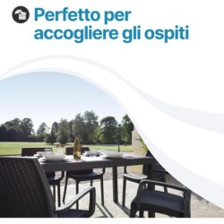 Tavolo da giardino in plastica Houston