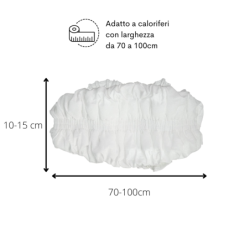 Copricalorifero in tessuto elasticizzato termosifone da 30 a 100cm