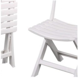 Tavolo e sedie da giardino in plastica pieghevole 1 tevere + 2 Birky – Tomaino