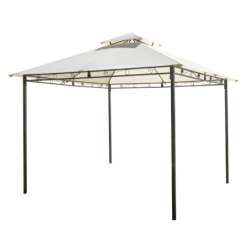 Gazebo da giardino 3×3, in ferro telo ecrù 180gr, GAZ365