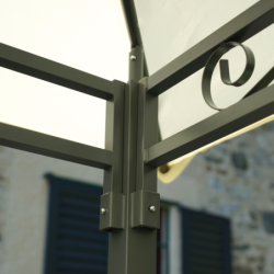 Gazebo da giardino 3×3, in ferro telo ecrù 180gr, GAZ365