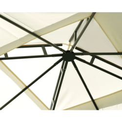 Gazebo da giardino 3×3, in ferro telo ecrù 180gr, GAZ365