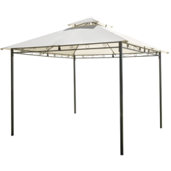 Gazebo da giardino 3×3, in ferro telo ecrù 180gr, GAZ365