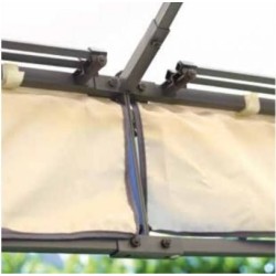 Gazebo da giardino rettangolare in ferro 3×4, telo 210gr, kit tende e zanzariere, GAZ372 – Tomaino