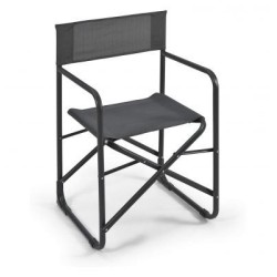 Sedia Regista in ferro pieghevole con seduta in texhtilene, Tomaino