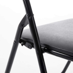 Sedia pieghevole in ferro imbottita salvaspazio seduta ecopelle 78 x 44 x38cm – TOMAINO