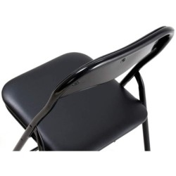 Sedia pieghevole in ferro imbottita salvaspazio seduta ecopelle 78 x 44 x38cm – TOMAINO