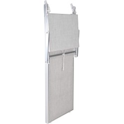 Lettino prendi sole da giardino in alluminio e textilene 186x61x38cm con tettuttuccio pieghevole -mare – piscina – campeggio – T