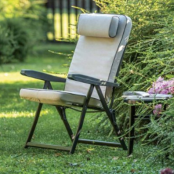 Sdraio in ferro con cuscino, pieghevole, Paradiso, TOMAINO