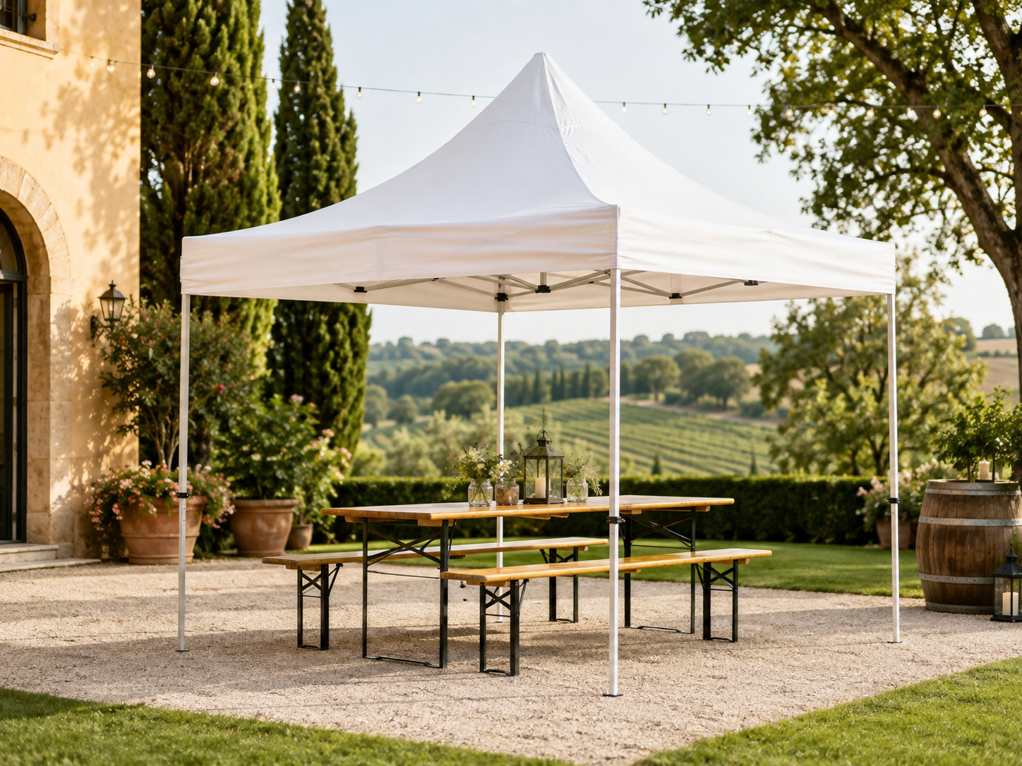 Gazebo pieghevole per eventi, mercati e fiere
