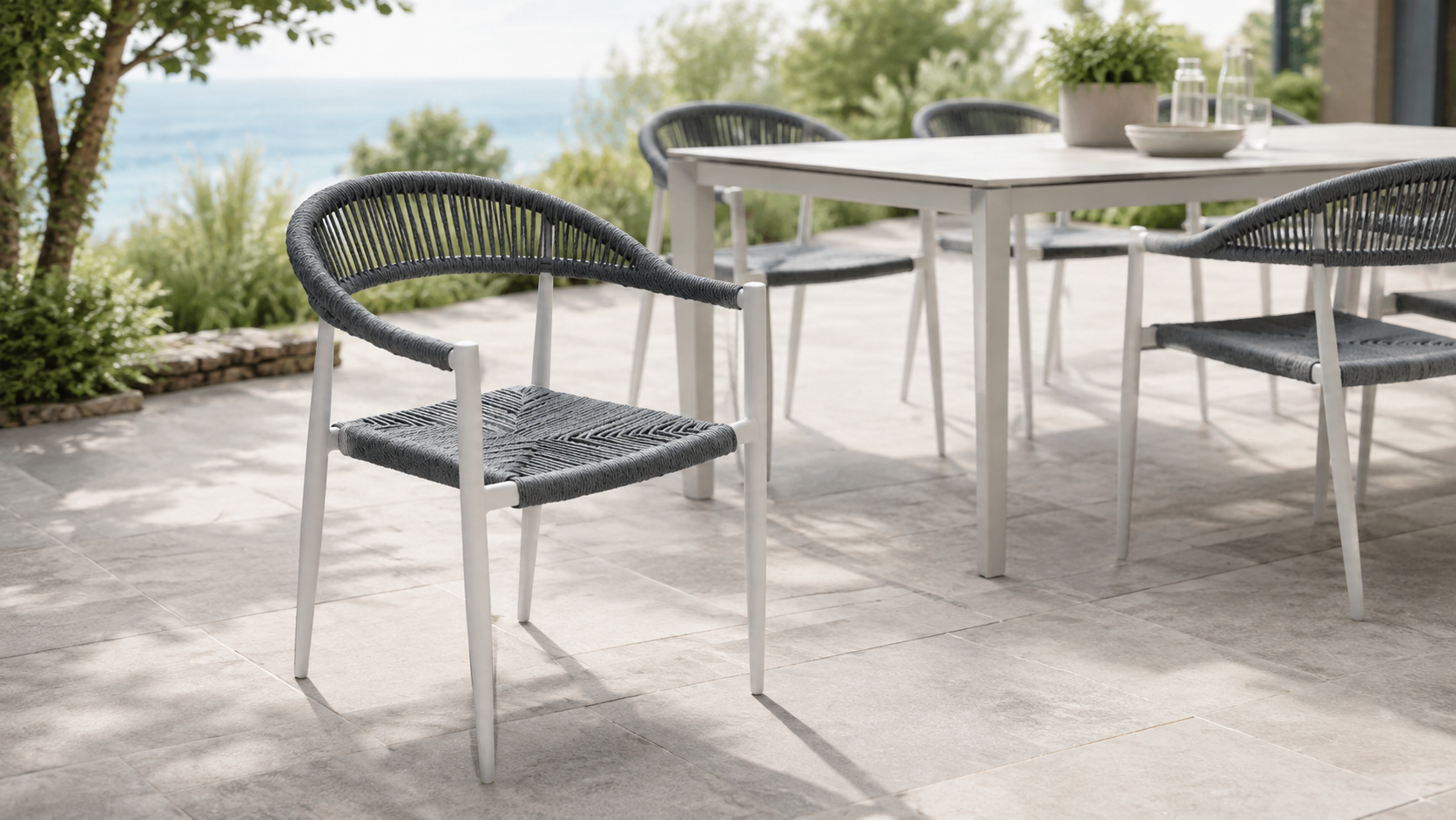 Sedie da giardino in plastica Tomaino per terrazzi, balconi e spazi esterni