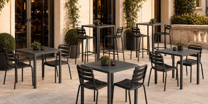 Tavoli Contract alti e bassi per bar e ristoranti