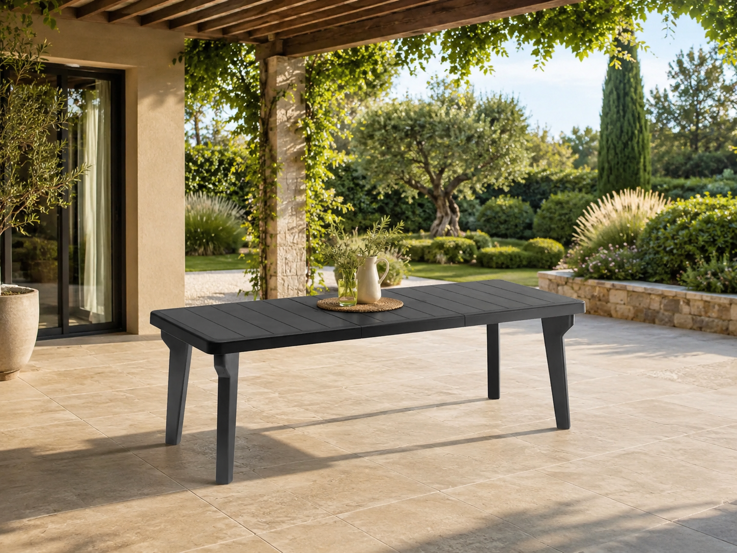 Tavoli da giardino in plastica Tomaino per terrazzi, balconi e spazi esterni