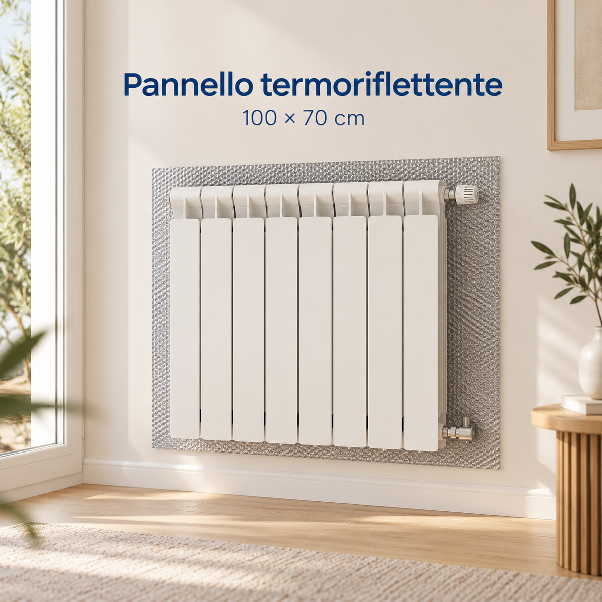 Pannello Termoriflettente per calorifero e Termosifoni 100×70 cm