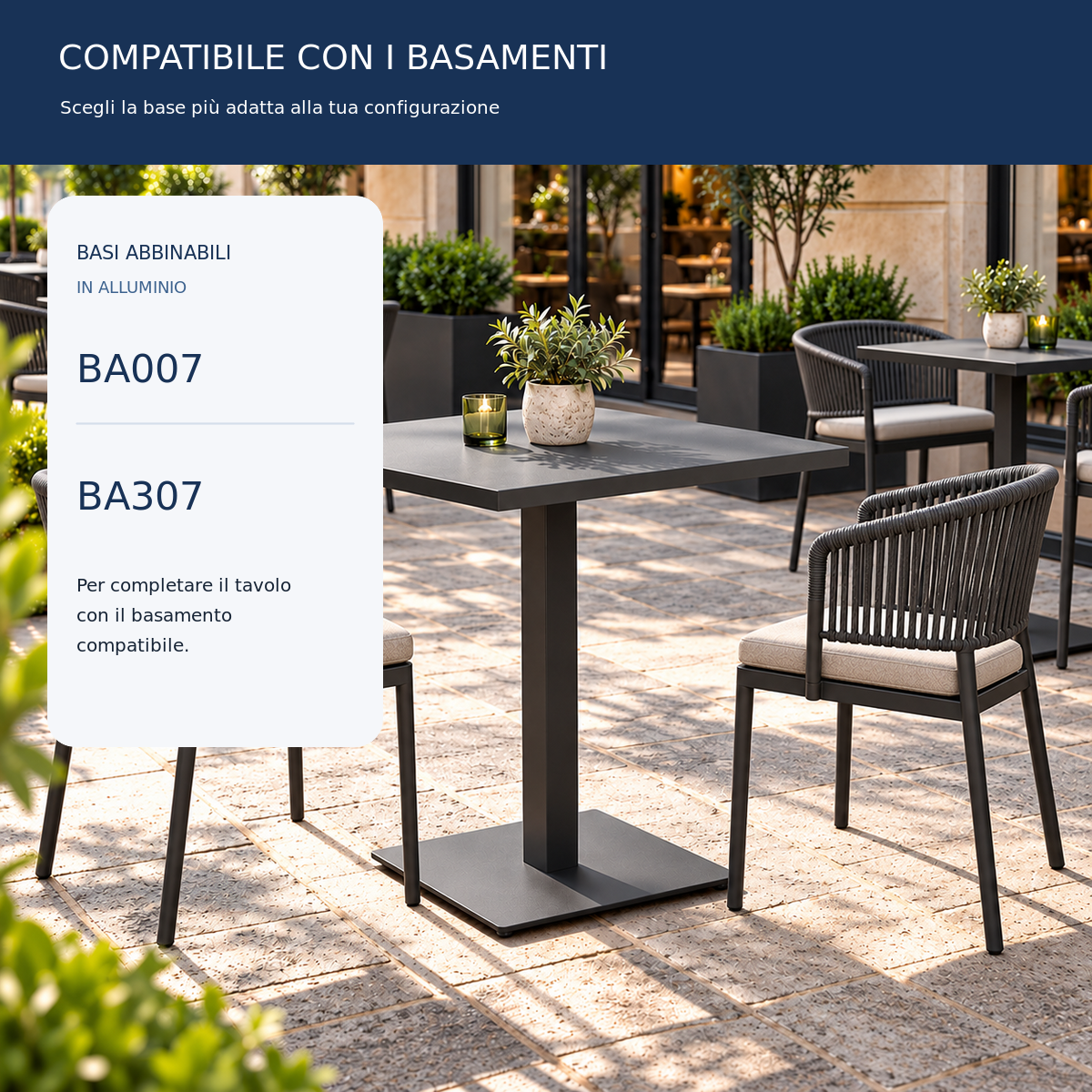 Piano alluminio per basamento contract - Varie misure
