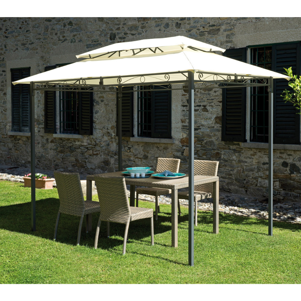 Gazebo 3×2 Da Giardino Ferro Fisso 363