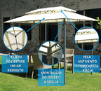 Gazebo 3×2 Da Giardino Ferro Fisso 363