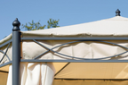 Gazebo in ferro quadrato 3×3, telo 210gr, kit tende e zanzariere, GAZ371 – Tomaino